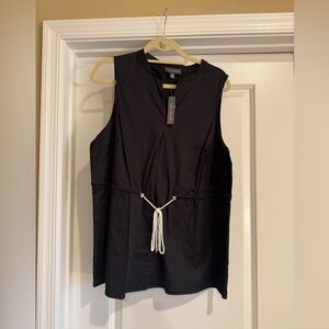 The Limited Black Sleveless Nautical Blouse Size 0X NWT